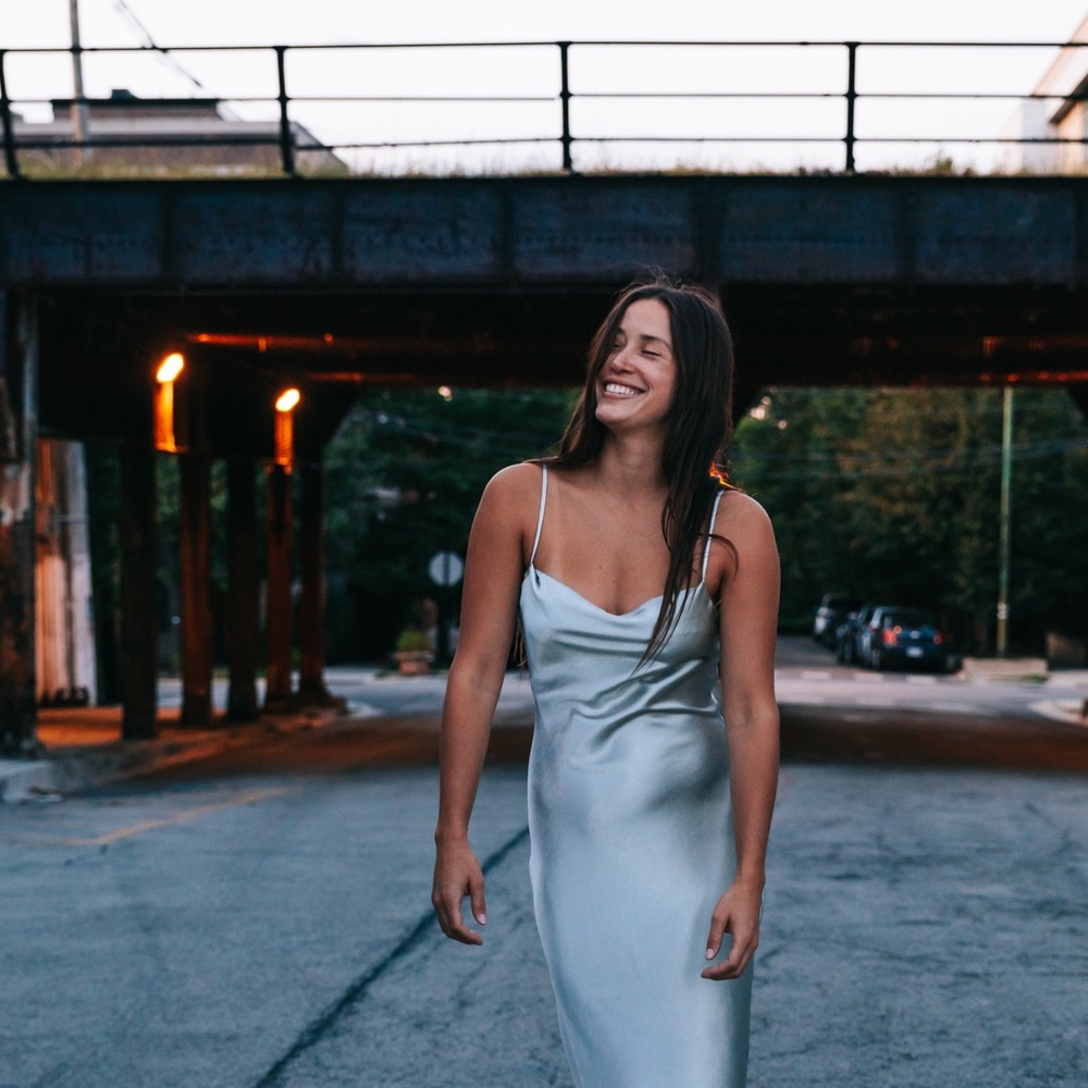 Satin slip dress
